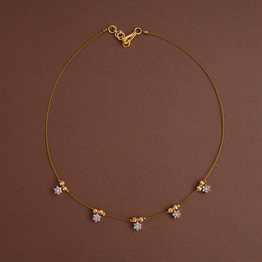 Invisible neckpiecen - ( 5 nakshtra ) - Elegant on a budget- Gla