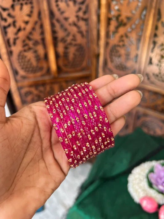 Rain drop bangle - pink