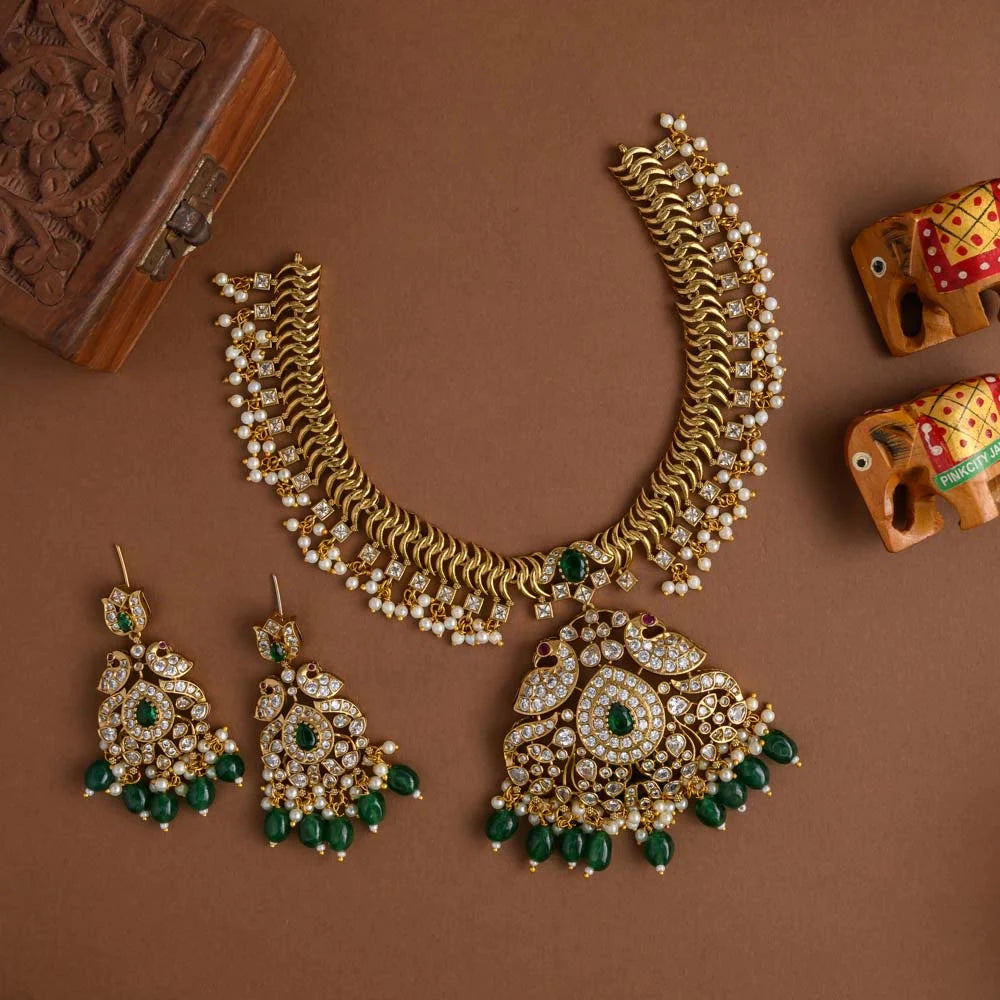 Kuyil real gold inspired neckpiece set
