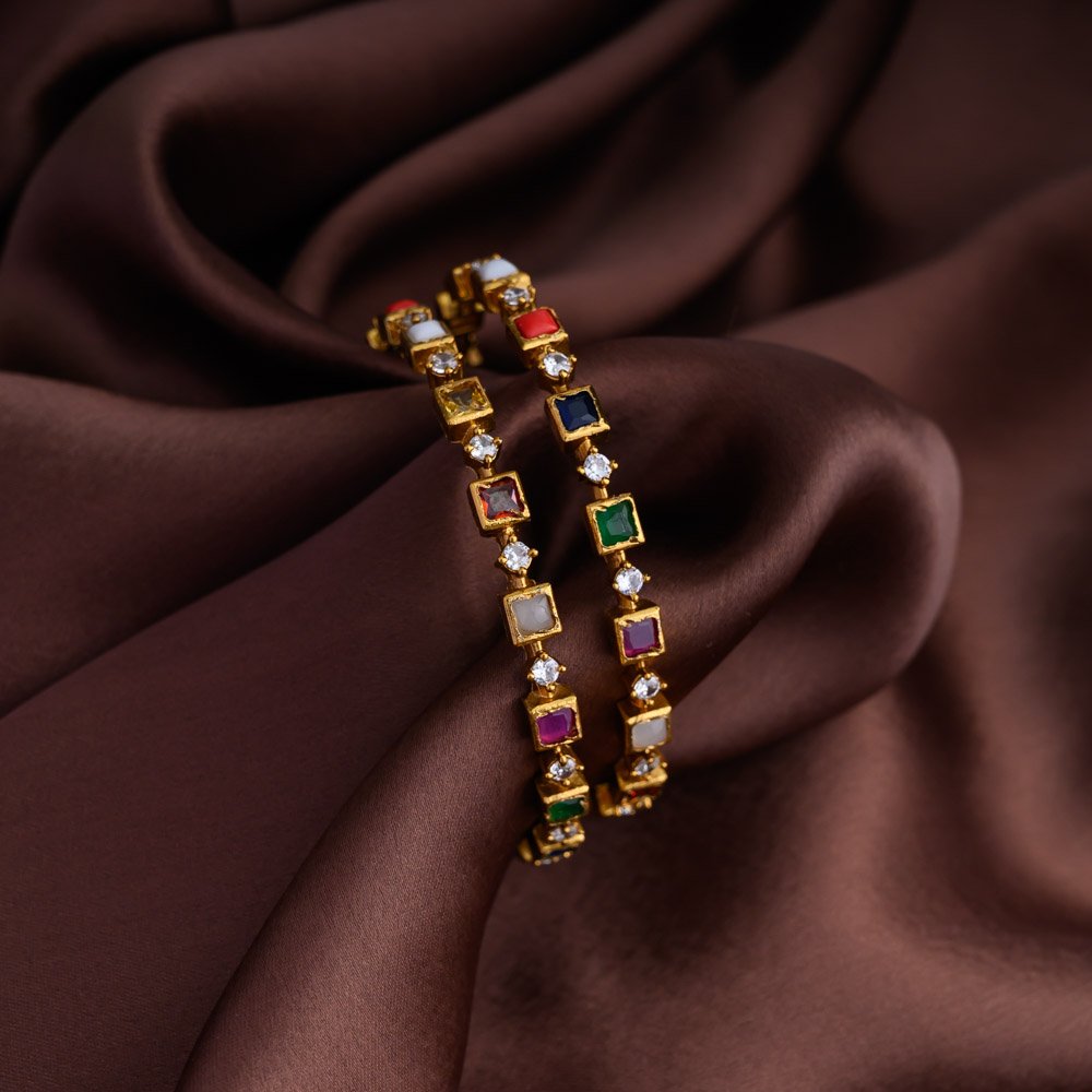 Navarathana block bangles