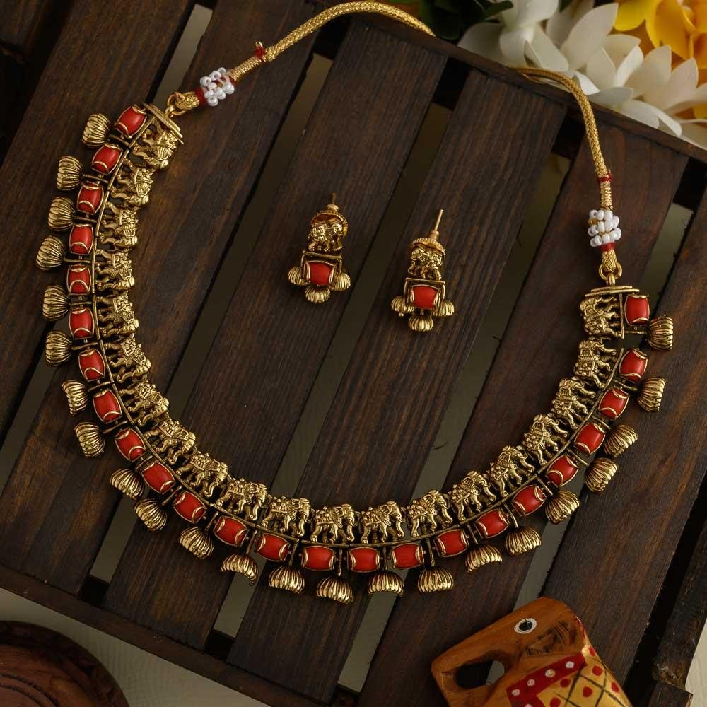 angaraka elephant neckpiece set- Rash