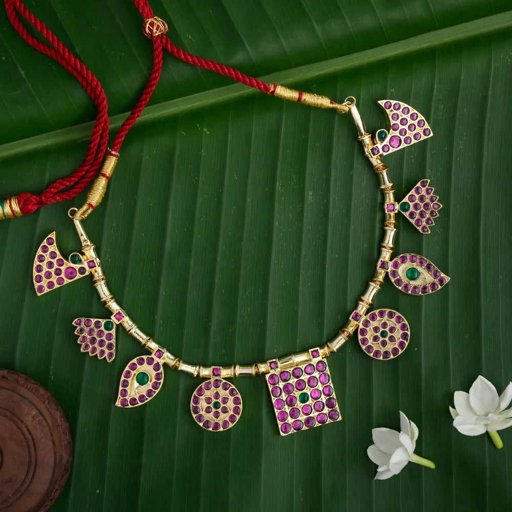 Anicham real kempu neckpiece