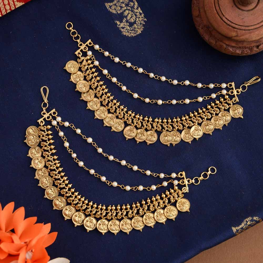 Peacock coin earchains