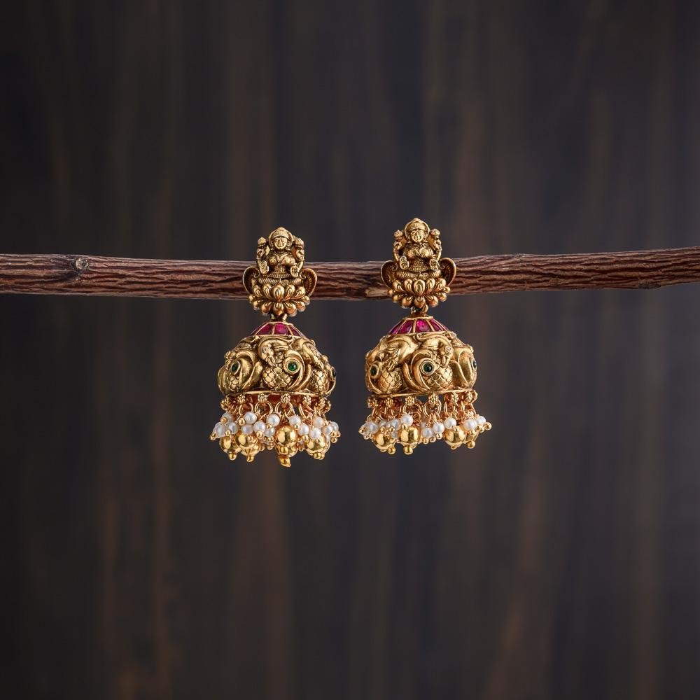 jadau jhumkas - bold