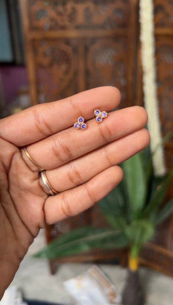 Impon earstud - purple - Venus