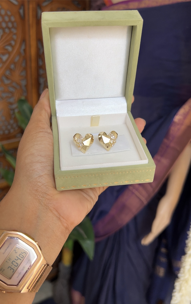 Korean heart Earstud