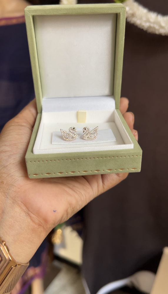 Swan Earstud -rosegold
