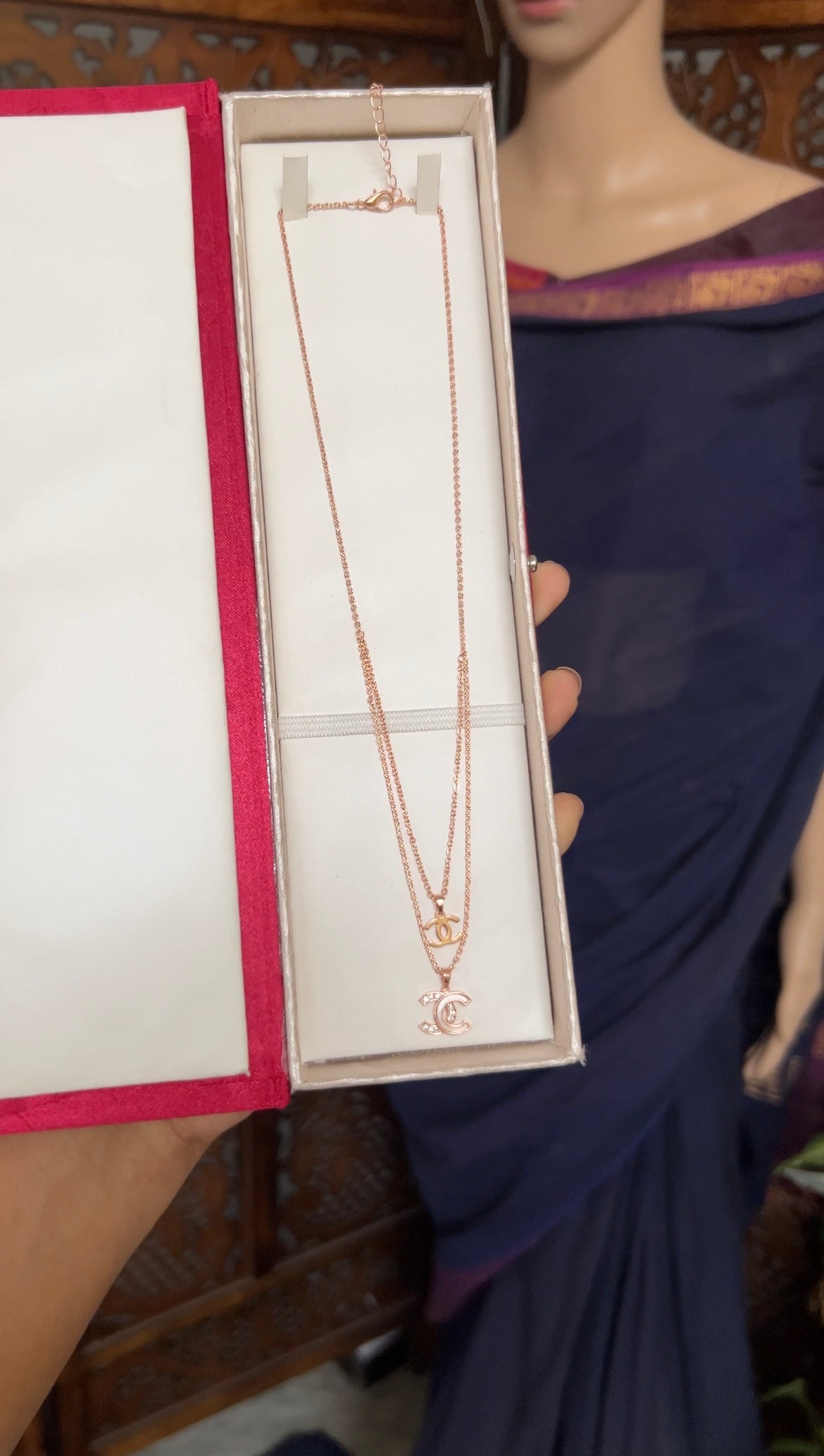 Chain - dual line(rose gold)