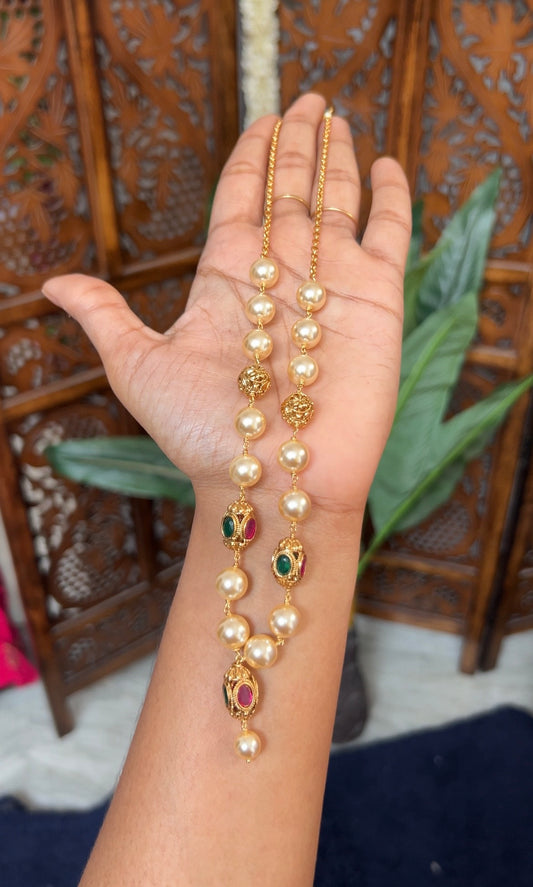 Angaraka Green Ruby balled Chain - kanakam