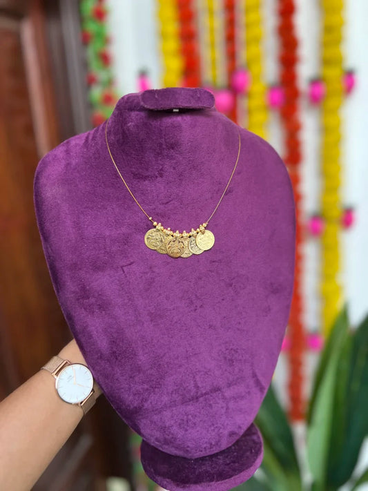 Lakshmi coin invisible chain - 6coins- Gla