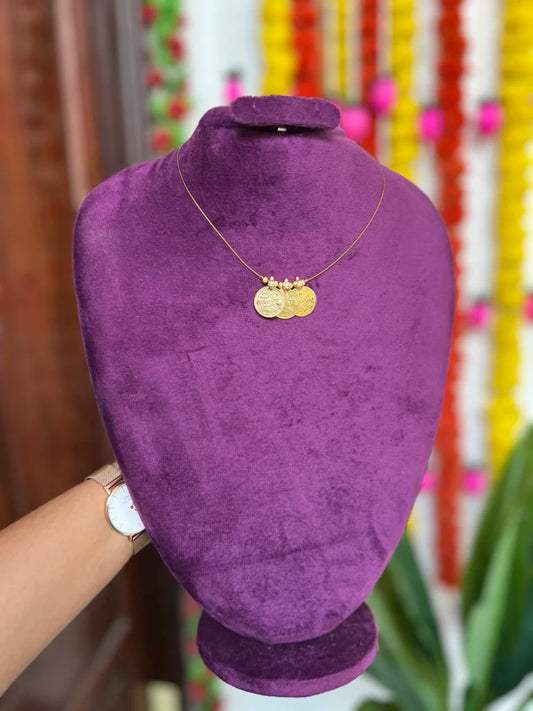 Lakshmi coin invisible chain - 3 coins- Gla