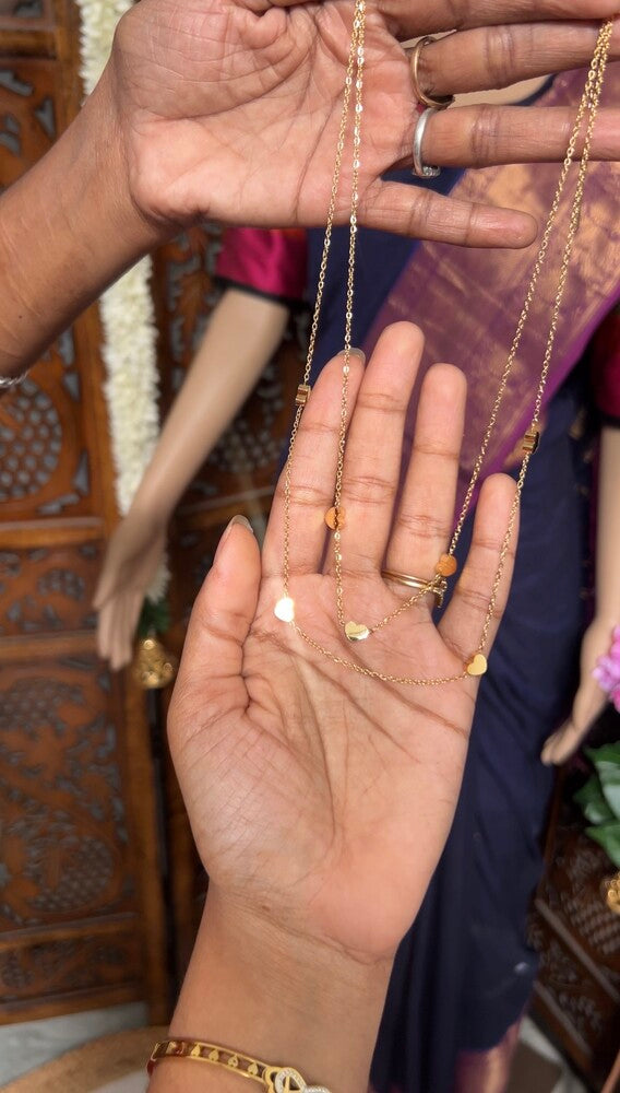 Chain - heart dual line