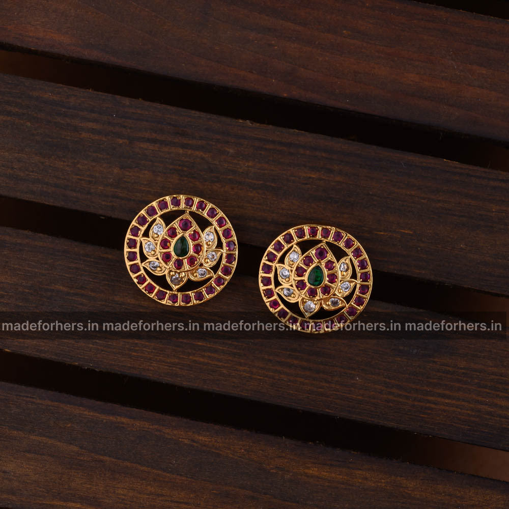 Kempu traditional earstud