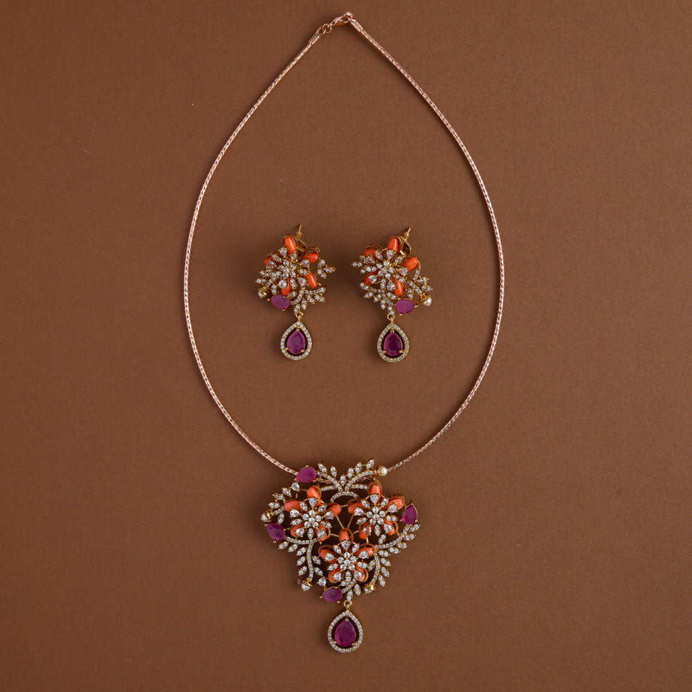 Amaya hasli version 3 neckpiece - coral - hasli