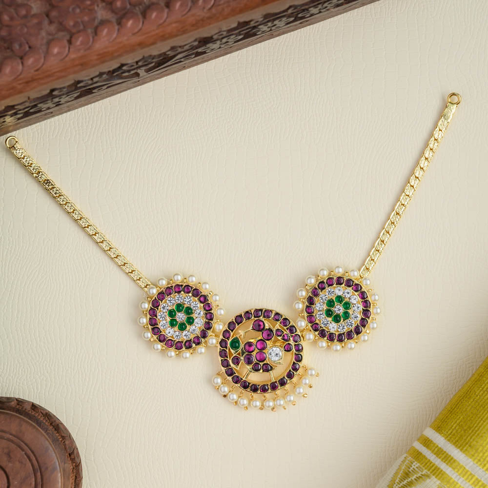 Kempu neckpiece - Attigai