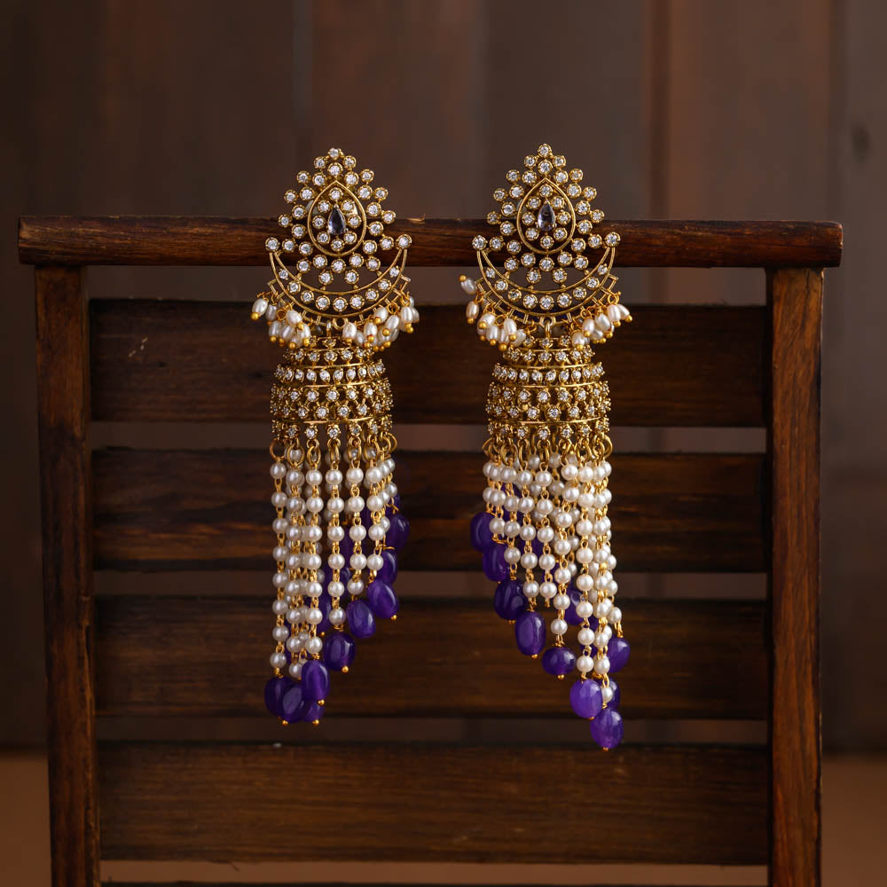Jhumka - purple