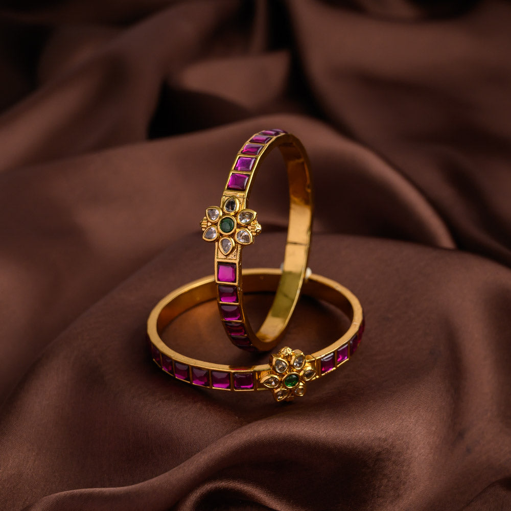ruby floral bangle