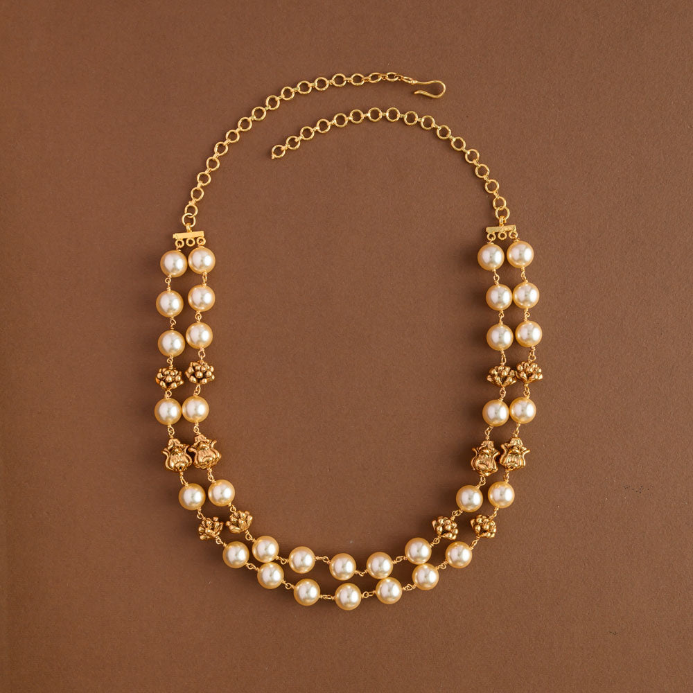 Angaraka two layer white beads