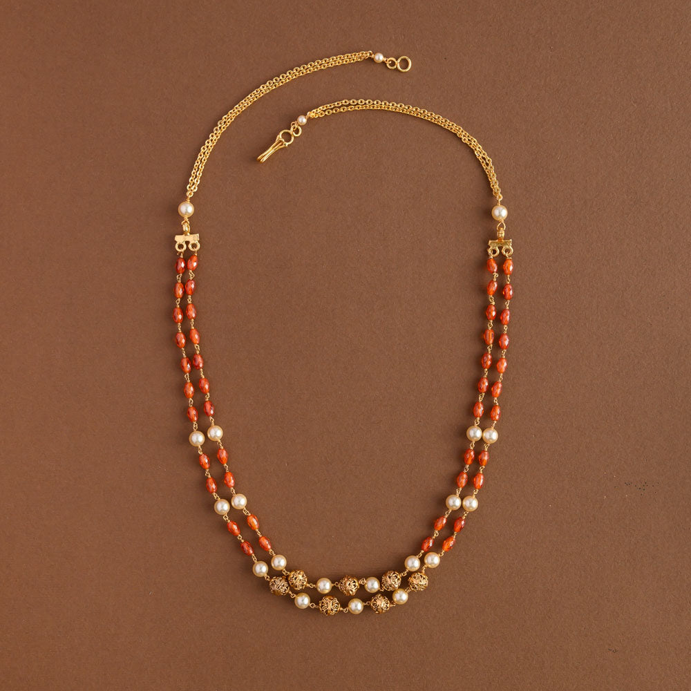 Angaraka Crystal Beads Balled chain