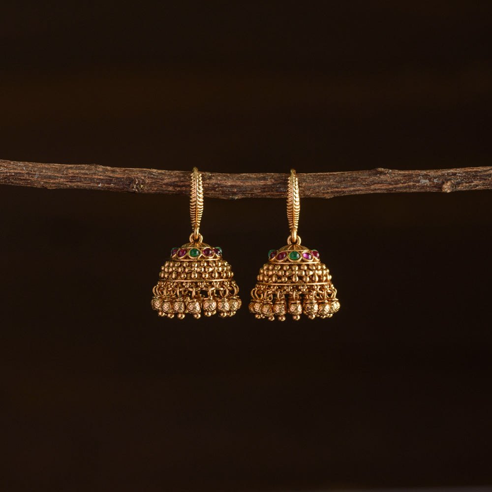 Meenakari jhumka