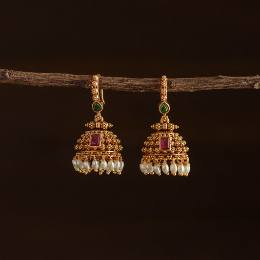 Meenakari jhumka