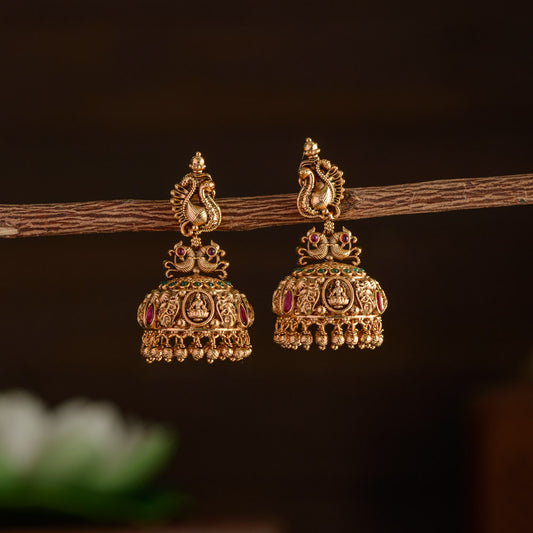 Peacock lakshmi jhumka