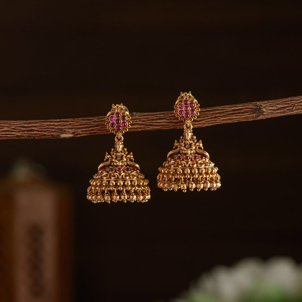Floral lakshmi jhumka