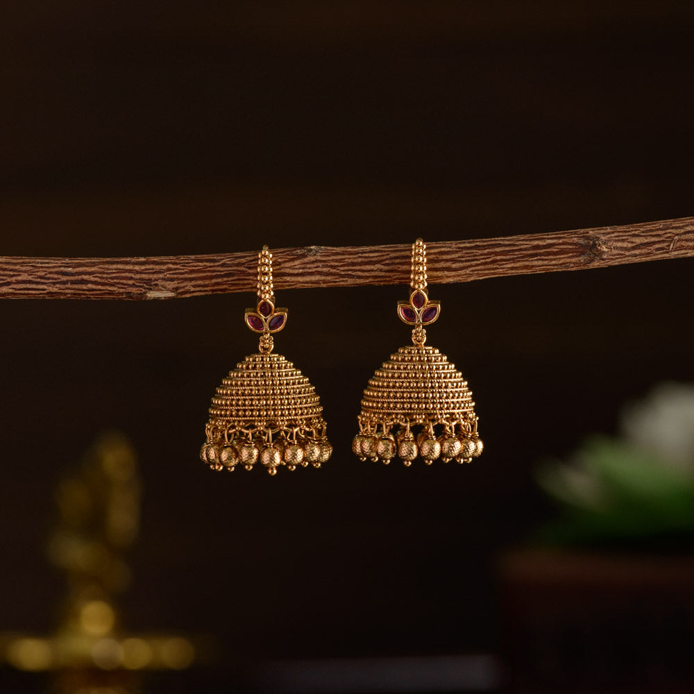 Meenakari jhumka
