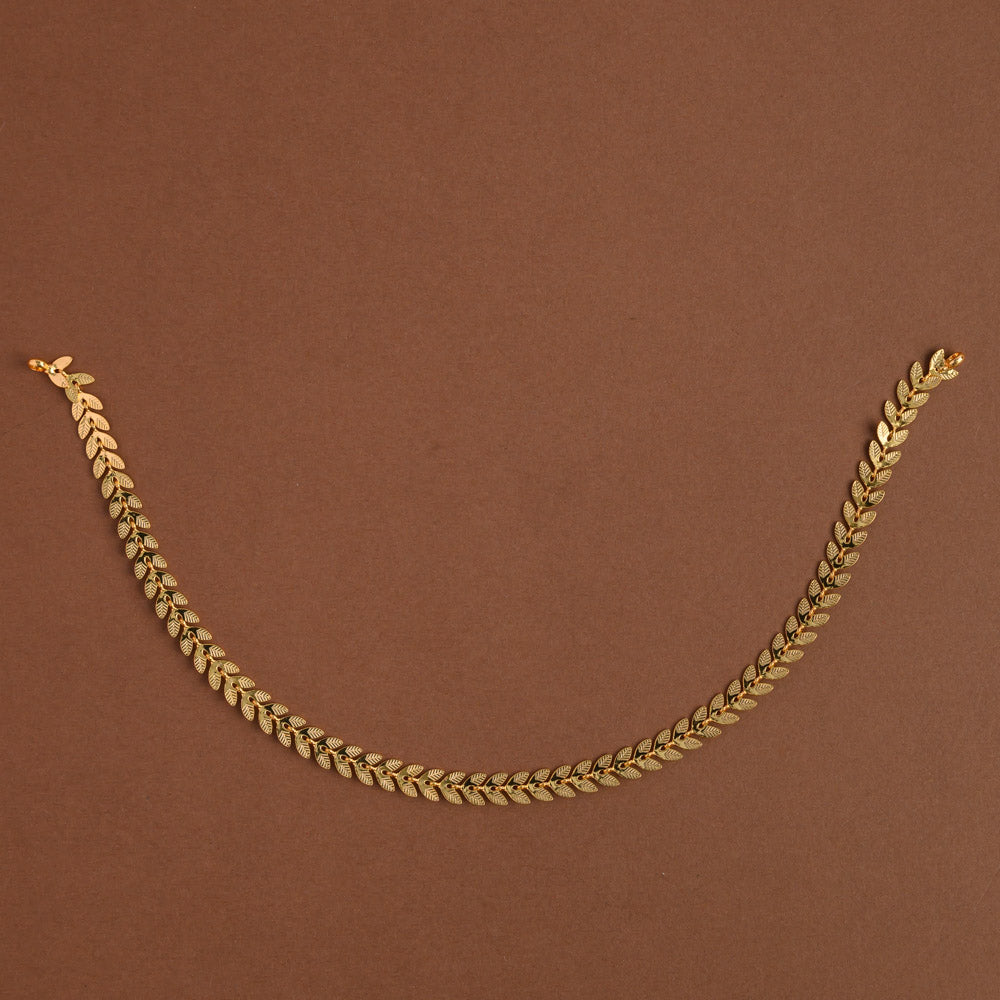 Leafy ponmani Neckpiece