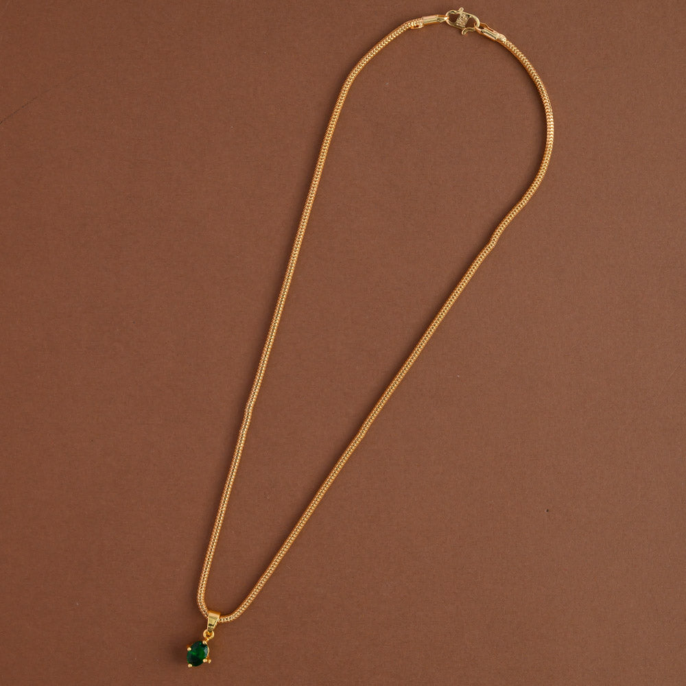 Gold inspired chain - green