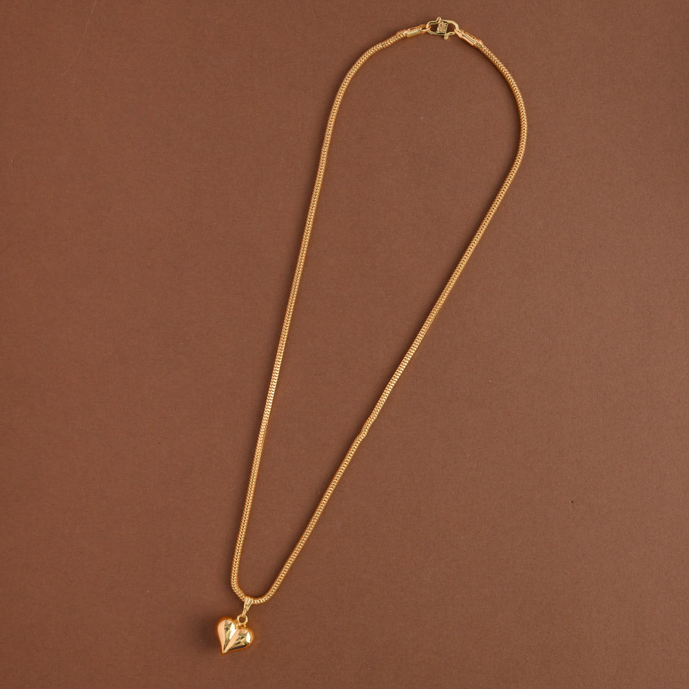 Gold inspired chain - Heart dollar neckpiece