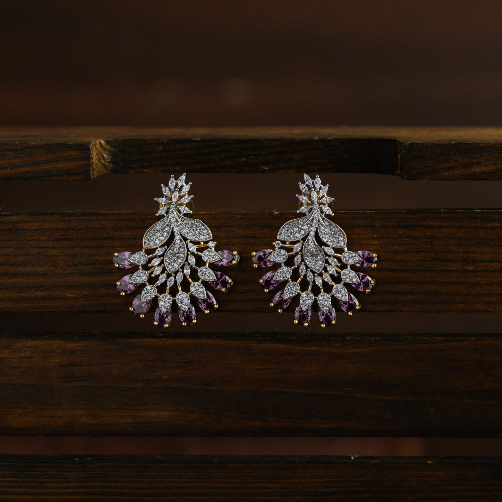 Diamond inspired statement earring