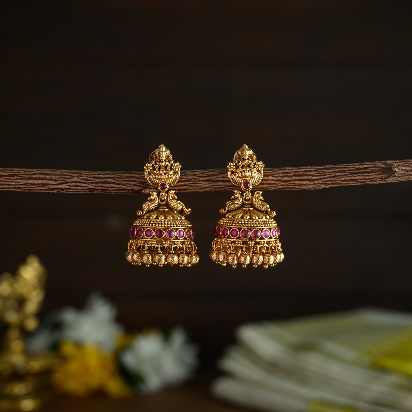 Lakshmi peacock jhumkas