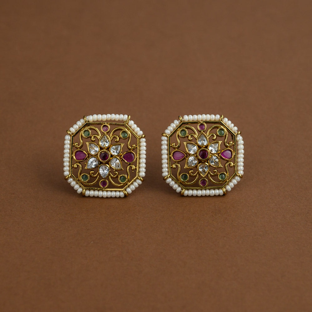 Kamatchi Earstud - Mehandi finish