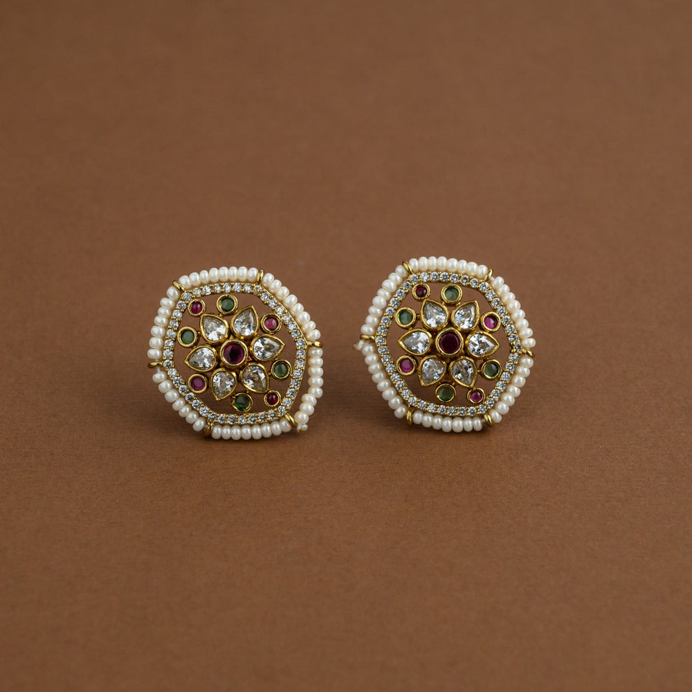 Kamatchi Earstud - Mehandi finish
