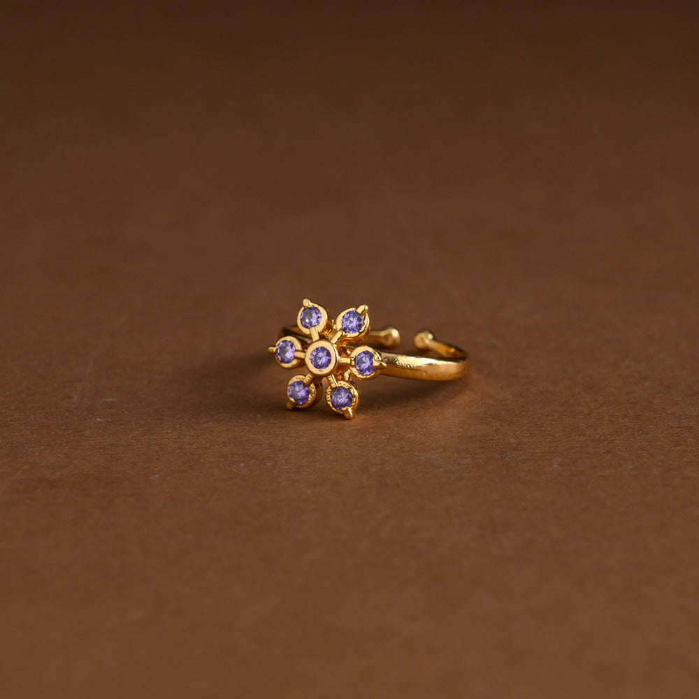 Impon adjustable ring - lavender