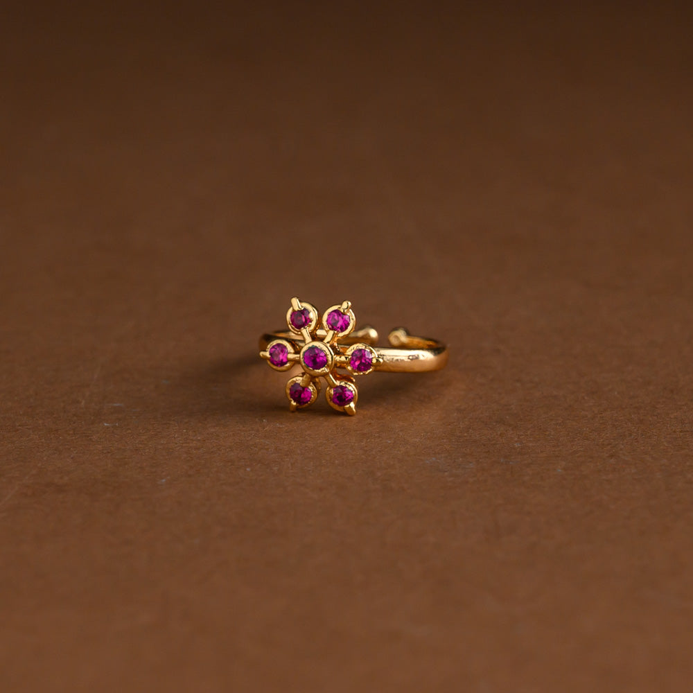 Impon adjustable ring - ruby