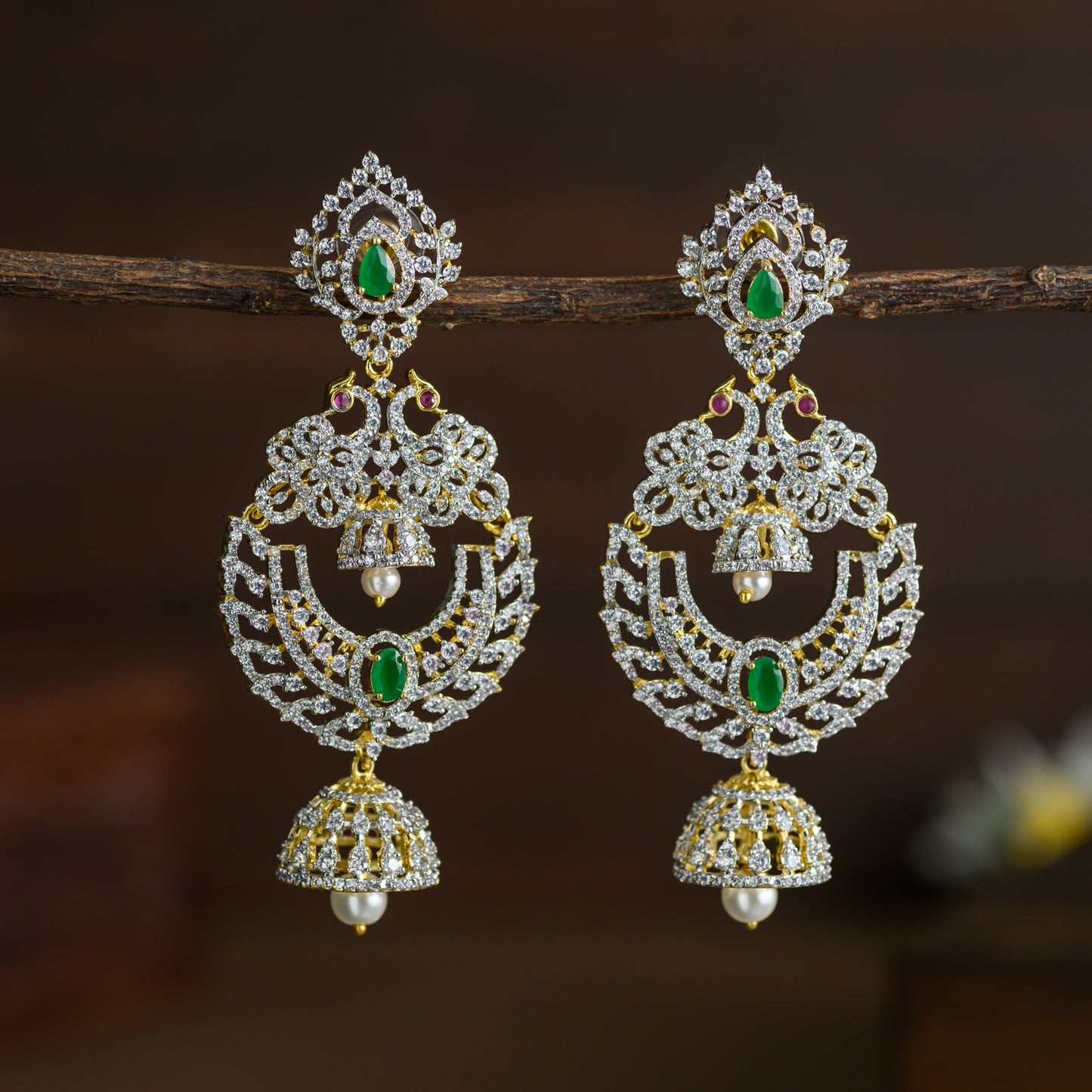 Diamond inspir statement earring