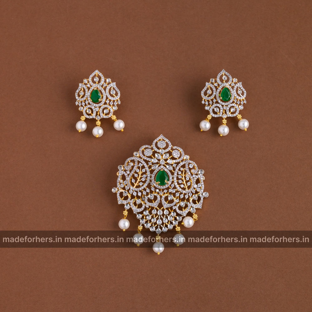 Diamond replica Gj pendent set