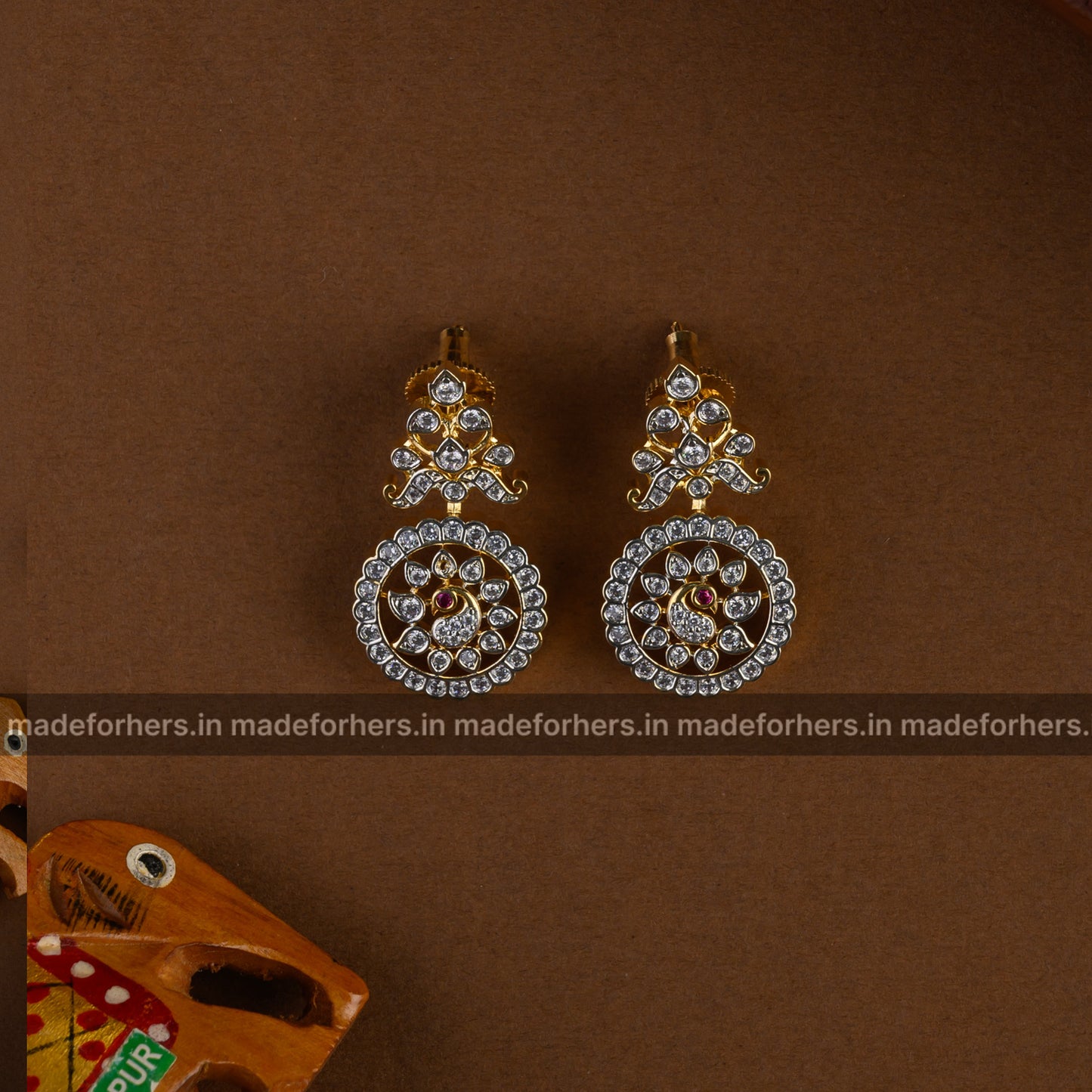 Peacock Bottu mala Neckpiece