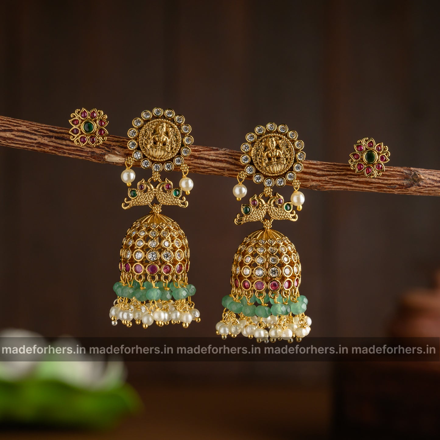 Lakshmi coin 2 in 1 jhumkas