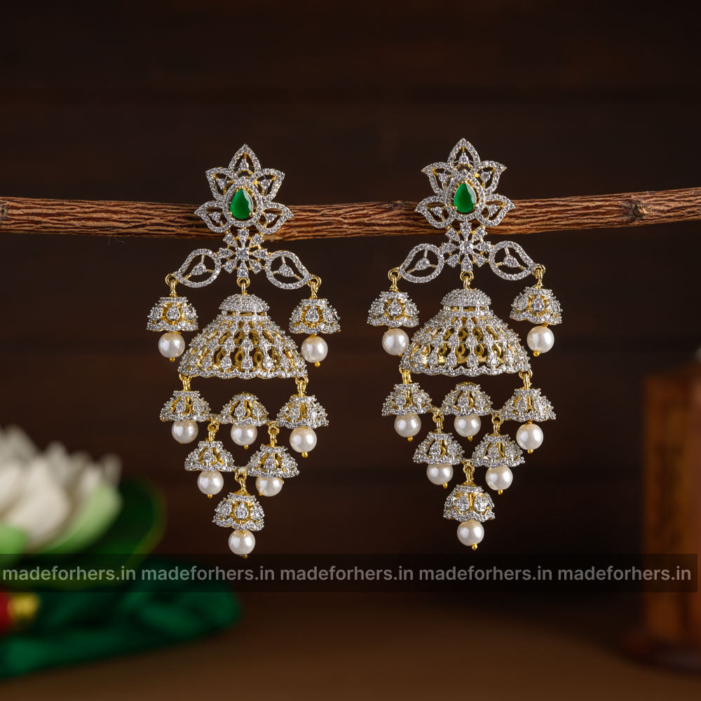 Bridal Diamond Inspired Jhumka