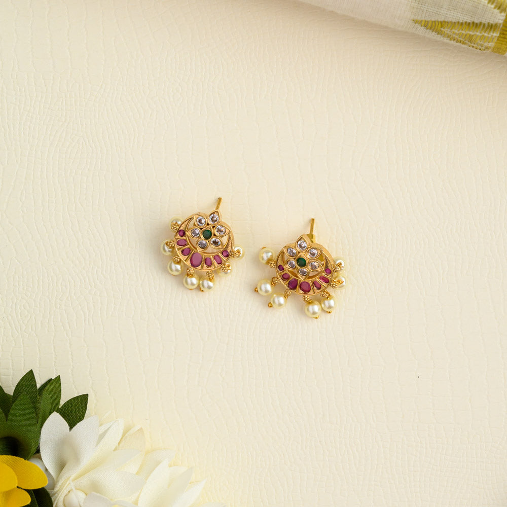 Lakshmi coin floral neckpiece