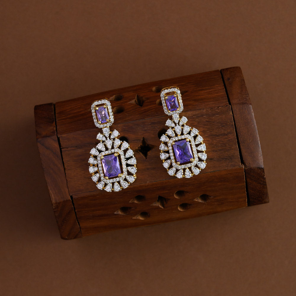 Elizabeth neckpiece - cindrella-vairam with Purplestone