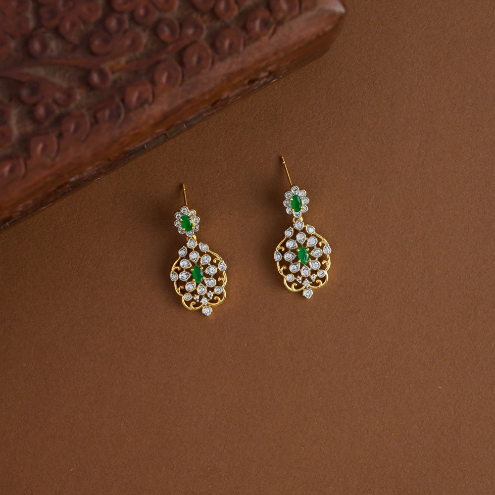 Peacock Snow Emerald Neckpiece
