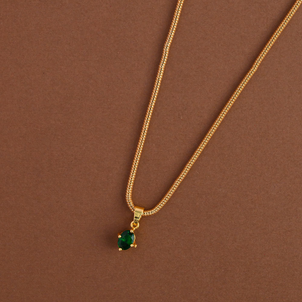 Gold inspired chain - green