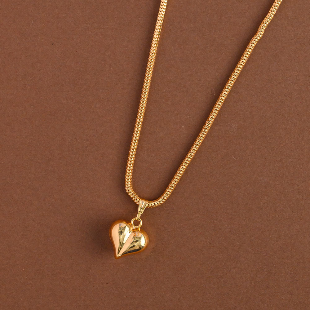 Gold inspired chain - Heart dollar neckpiece