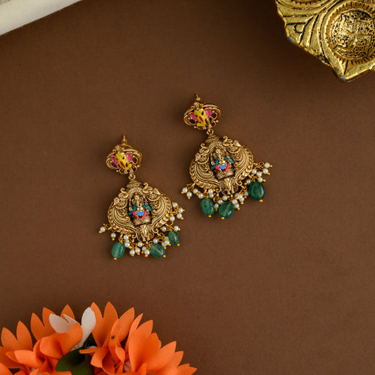 Vinayaga Haaram - Hand painted real gold inspired