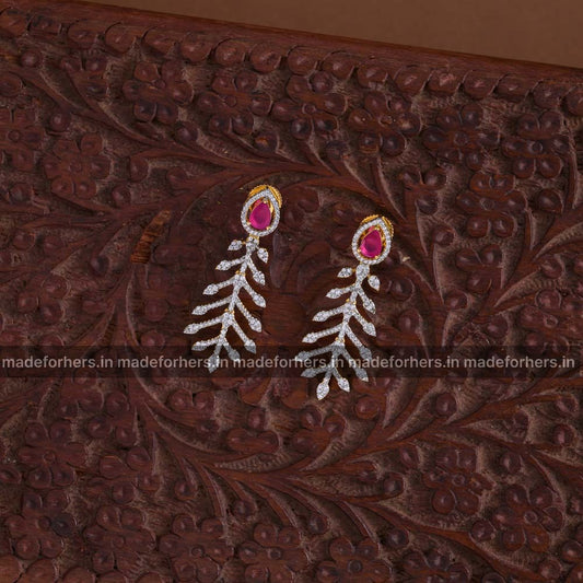 Sinamika diamond inspired neckpiece set - RUBY