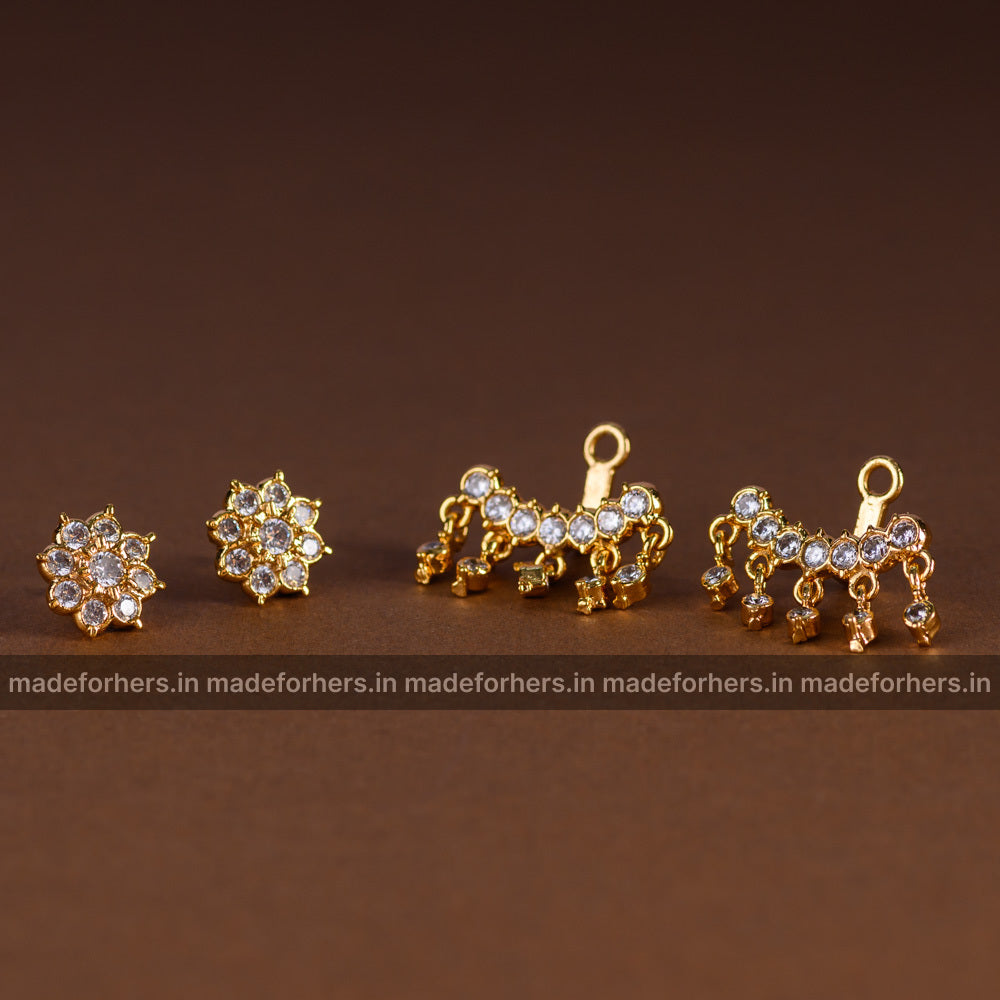 Detachable floral earstud